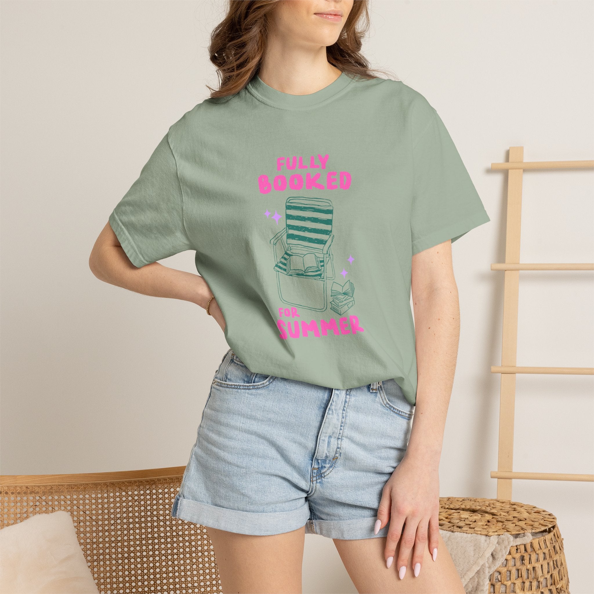 Fully Booked for Summer, Book Lover, Summer Comfort Colors Tee