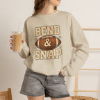 Funny Bend and Snap Football Gildan Heavy Blend Crewneck Sweatshirt for Women
