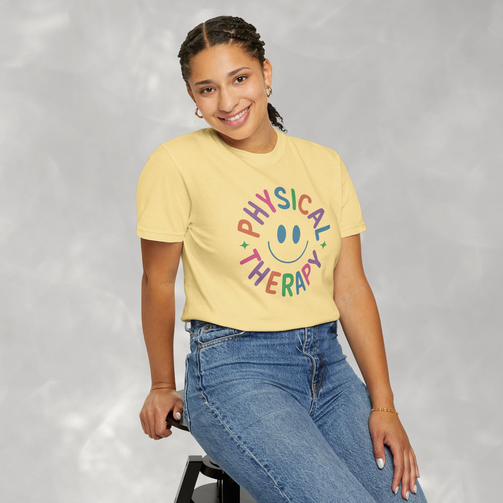 Physical Therapy, Cute Playful Smile, PT, PTA Unisex Comfort Colors Tee