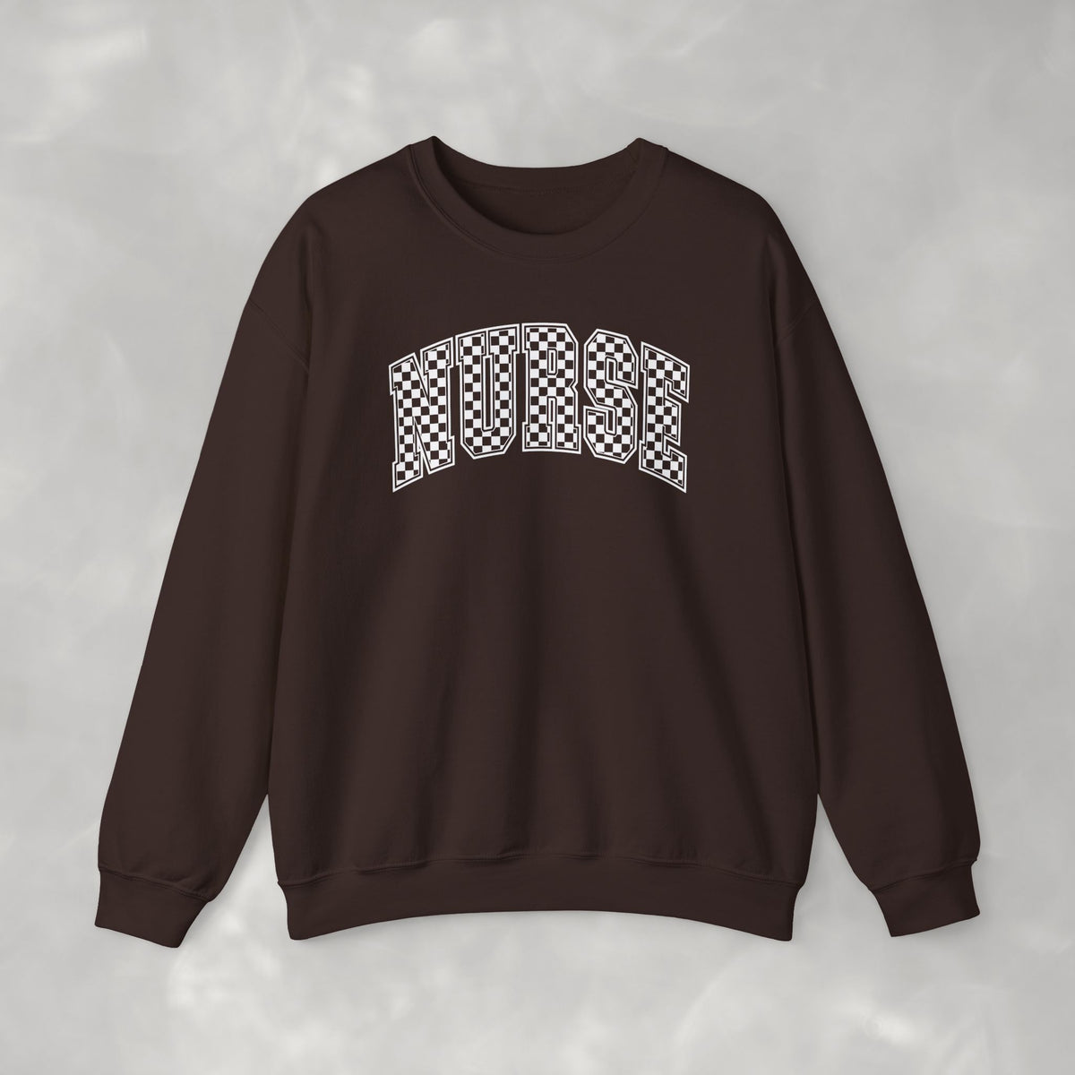 Nurse Checkered Gildan Unisex Heavy Blend™ Crewneck Sweatshirt for RN, LPN, GN, Nursing Students