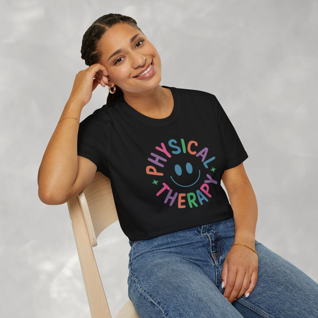 Physical Therapy, Cute Playful Smile, PT, PTA Gildan Unisex Softstyle T-Shirt
