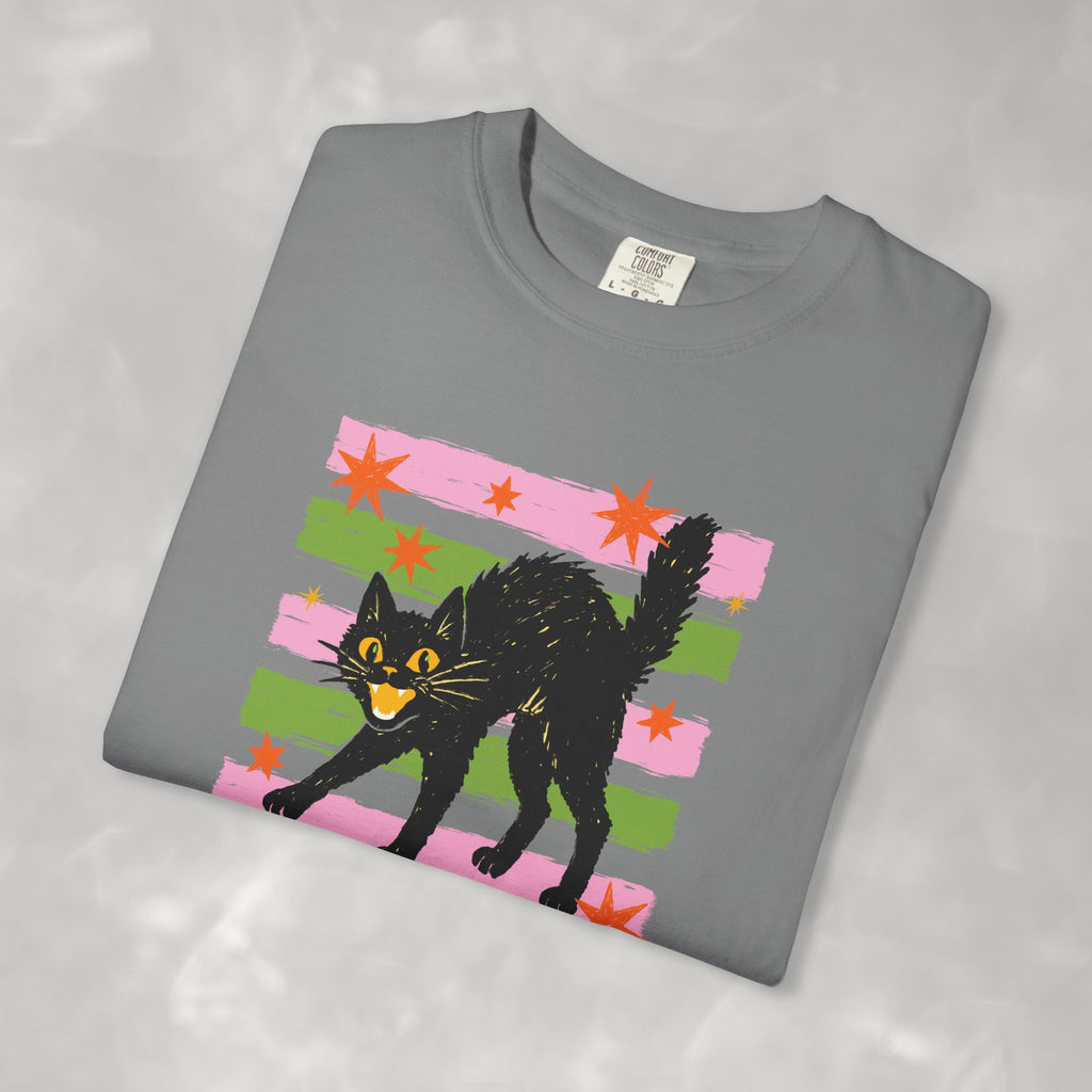 Spooky, Cute Black Cat, Halloween Comfort Colors Tee Unisex