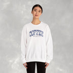 Coffee Weather Distressed Trendy Gildan Unisex Heavy Blend™ Crewneck Sweatshirt for Autumn, Fall