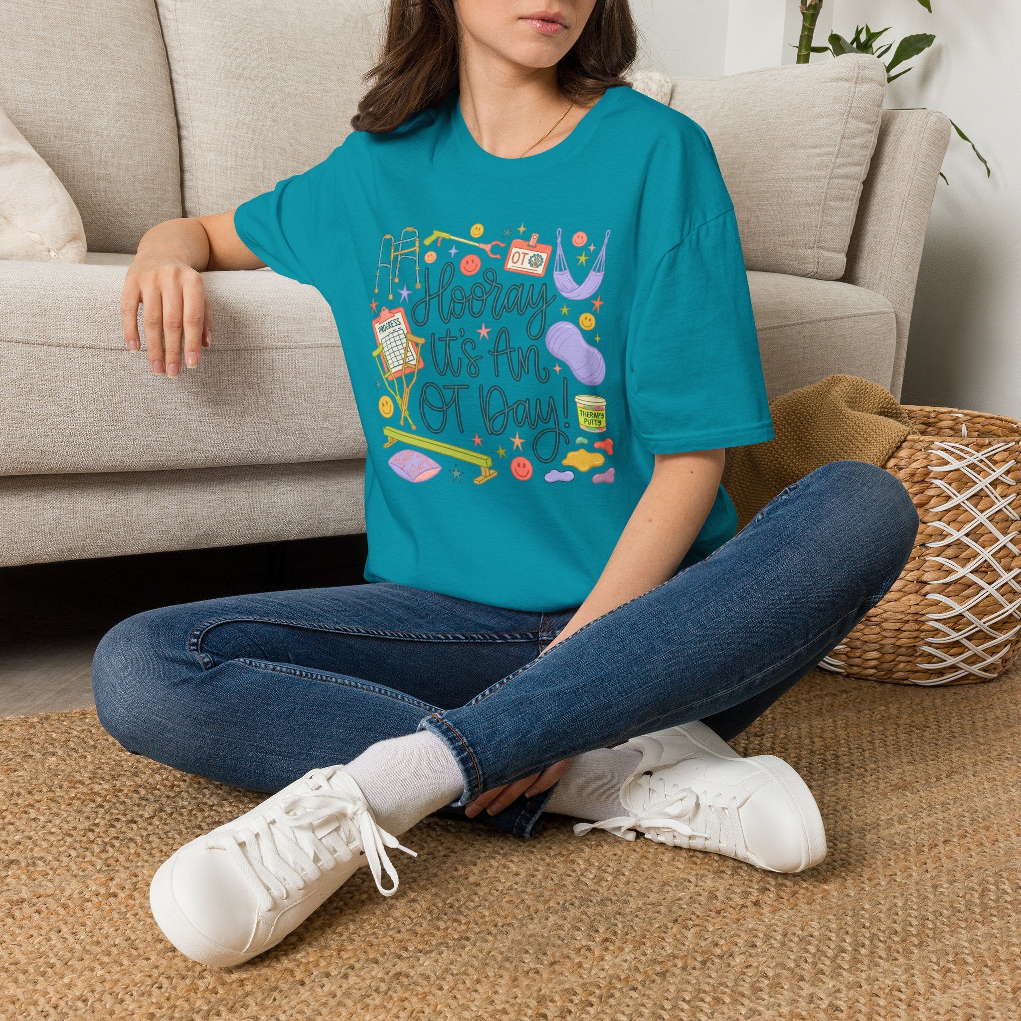 Hooray It's an OT Day, Cute, Playful, Pediatric Occupational Therapy, OTR, COTA Gildan Unisex Softstyle T-Shirt