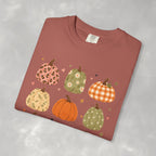 Whimsical Autumn Pumpkins Comfort Color Garment-Dyed T-shirt for Fall, Thanksgiving