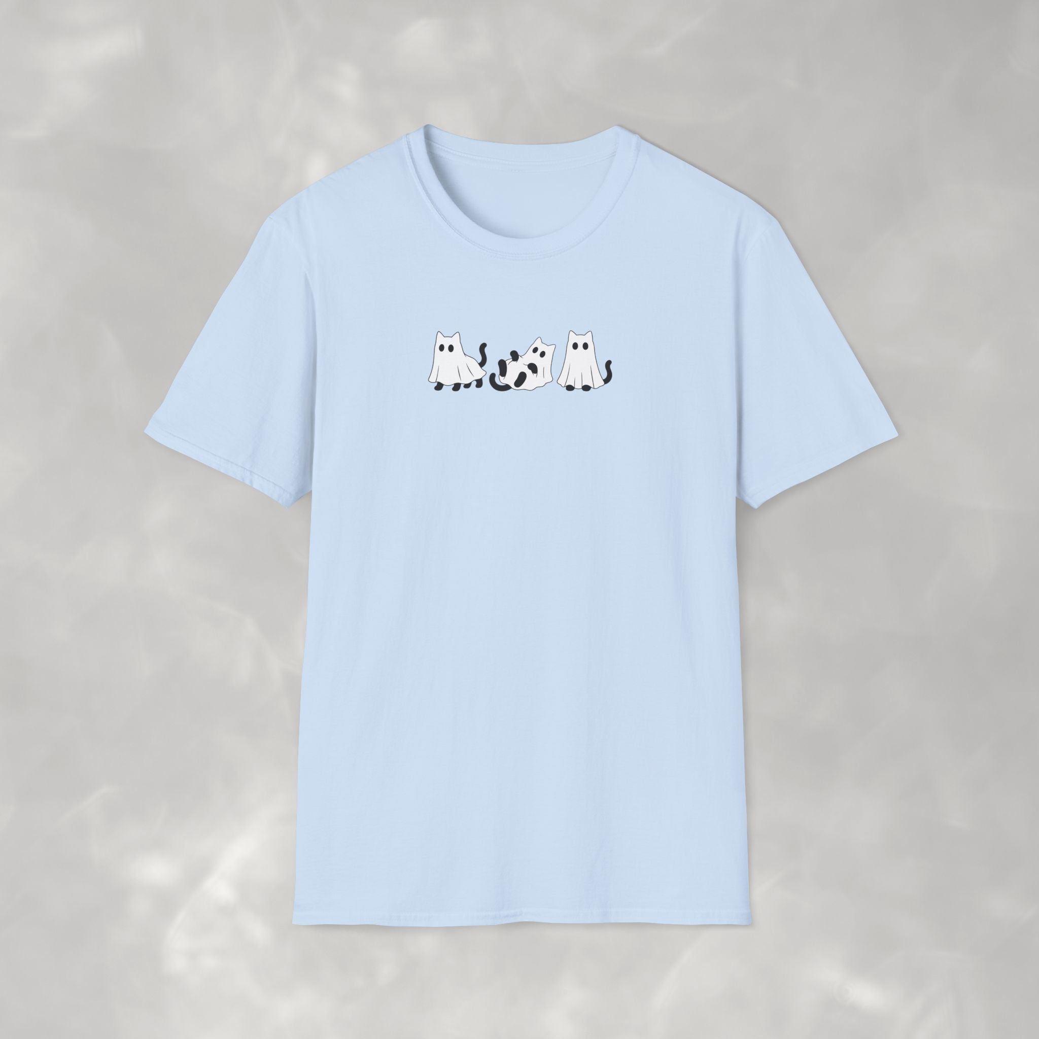 Cute Black Cat Ghosts, Haunted Kitties Halloween Gildan Unisex Softstyle T-Shirt