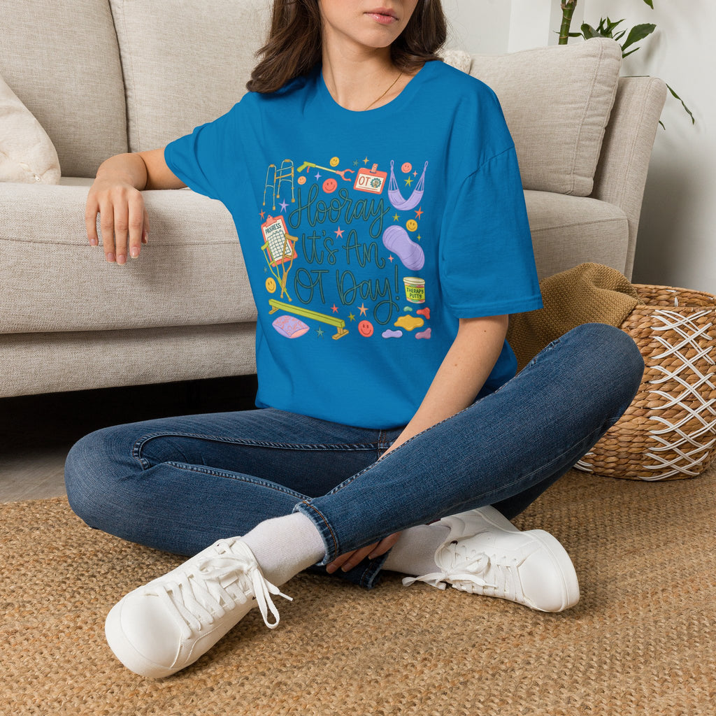 Hooray It's an OT Day, Cute, Playful, Pediatric Occupational Therapy, OTR, COTA Gildan Unisex Softstyle T-Shirt