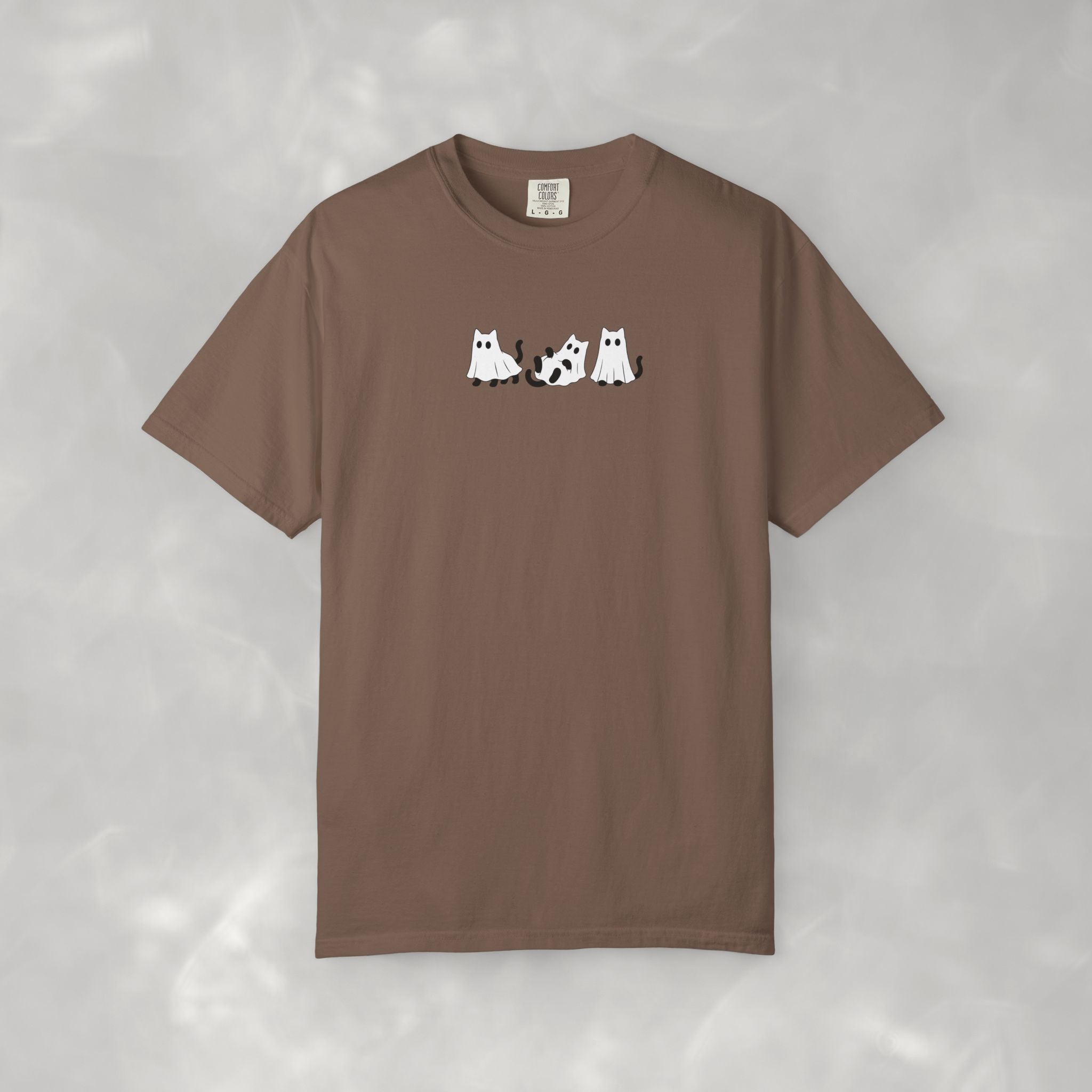 Cute Black Cat Ghosts, Haunted Kitties Halloween Comfort Colors Tee