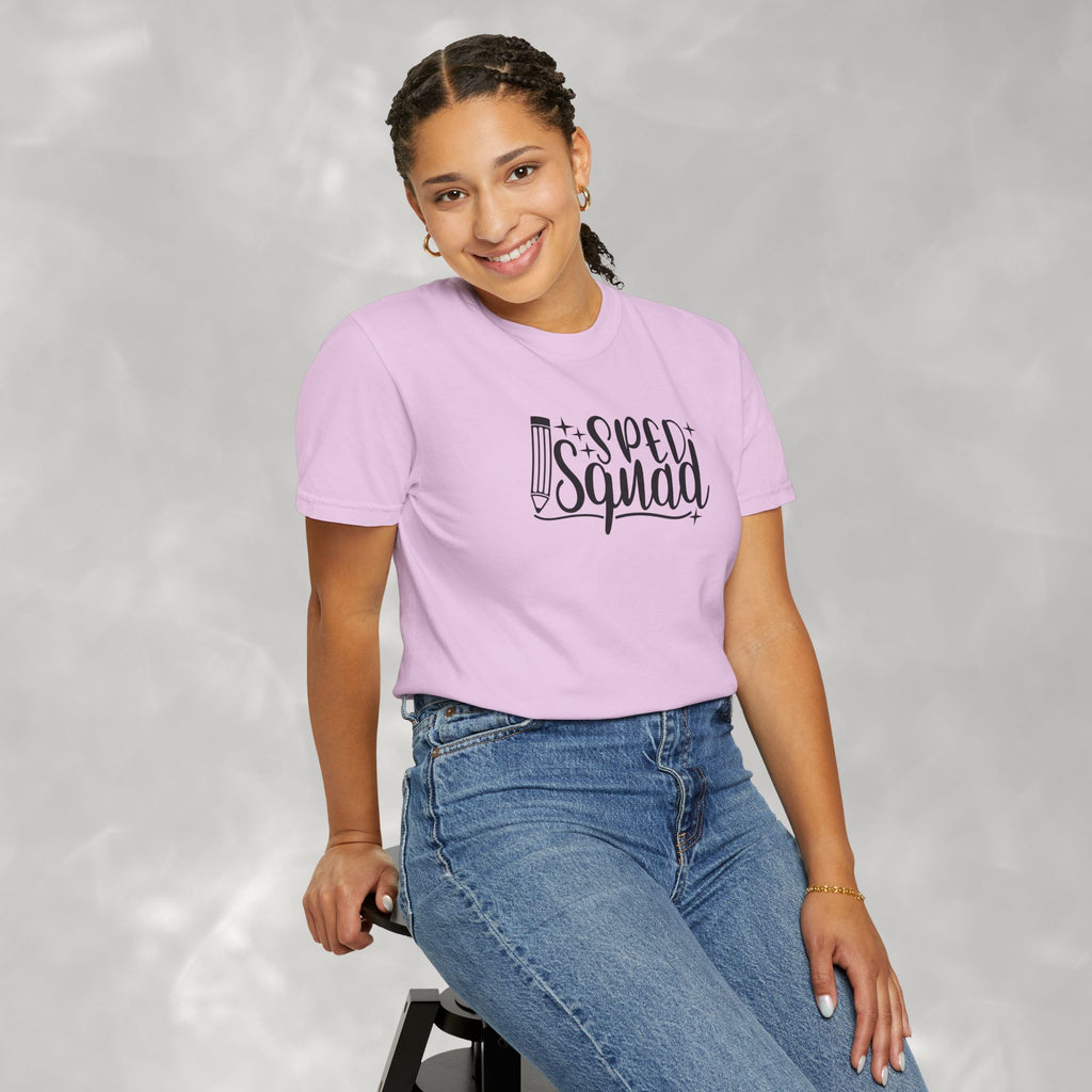 SPED Squad Comfort Colors Gildan Unisex Garment-Dyed T-shirt for Educators, Teachers, Paraprofessionals