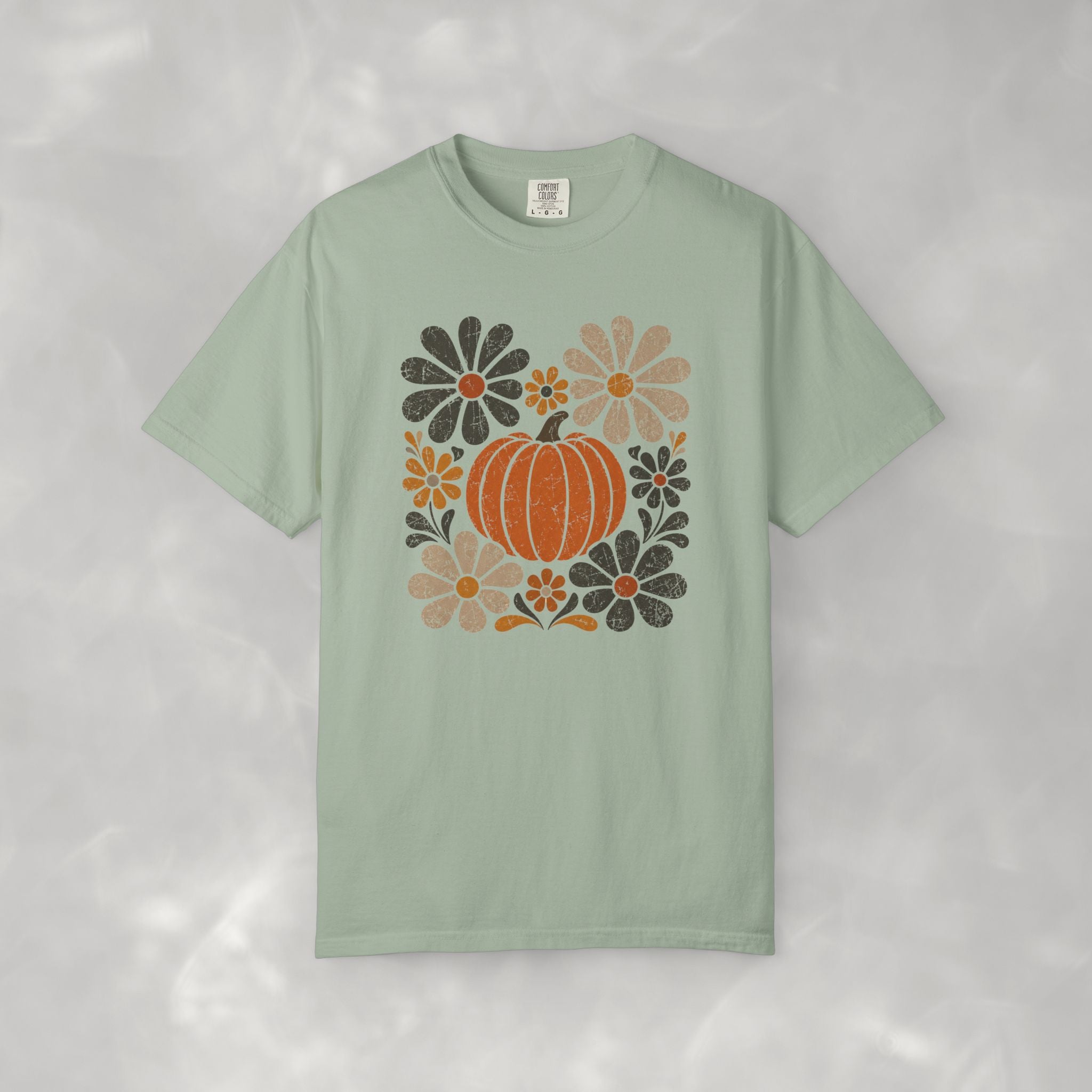 Retro Fall, Autumn Pumpkin Comfort Colors Tee