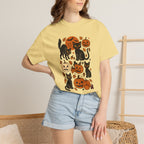 Spooky Black Cats and Jack-O-Lanterns, Unisex Comfort Colors Tee