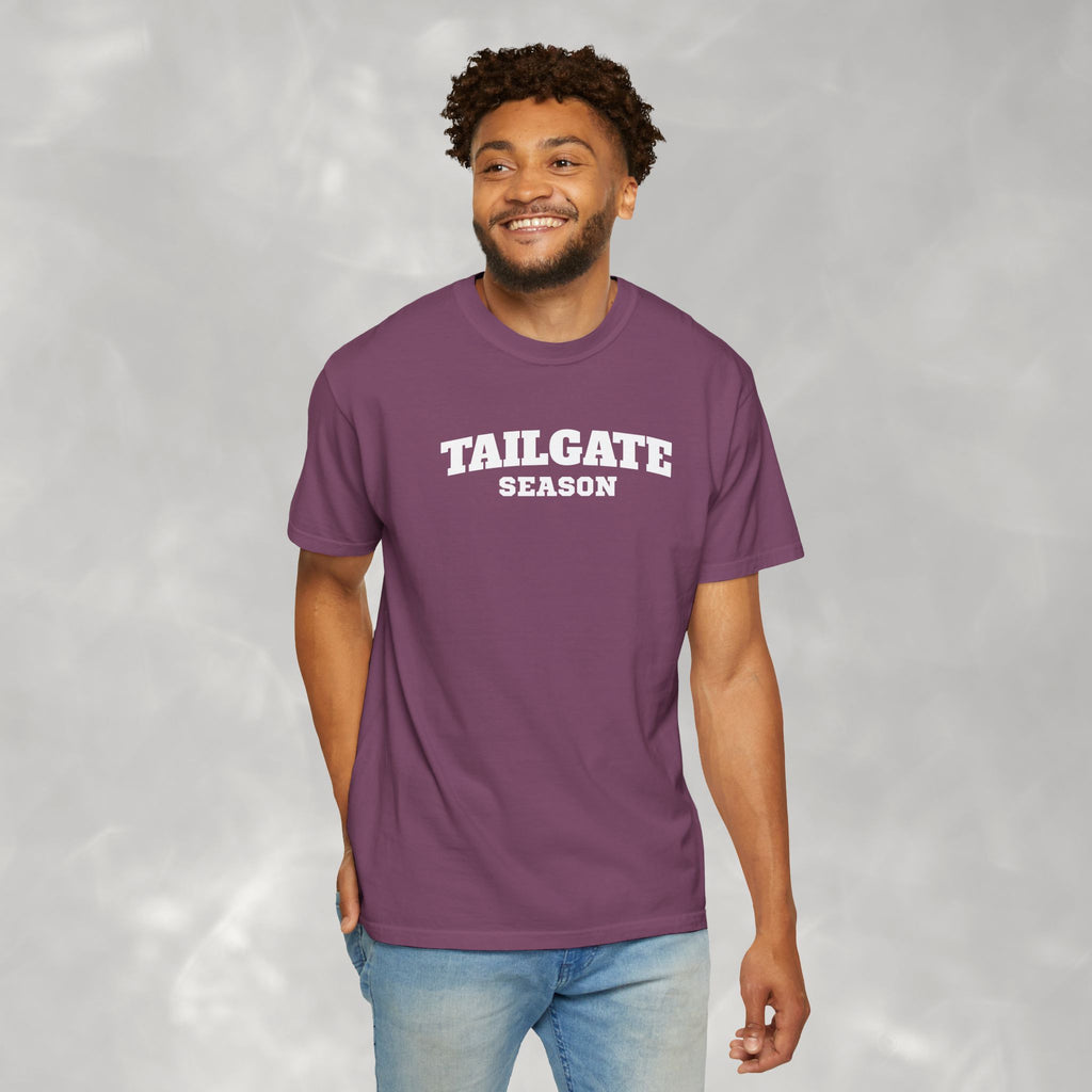 Tailgate Season, Football Game Day Unisex Comfort Colors Tee for Men and Women