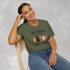 No Tricks Just Chicks, Funny Halloween Chickens in Costumes, Gildan Unisex Softstyle T-Shirt