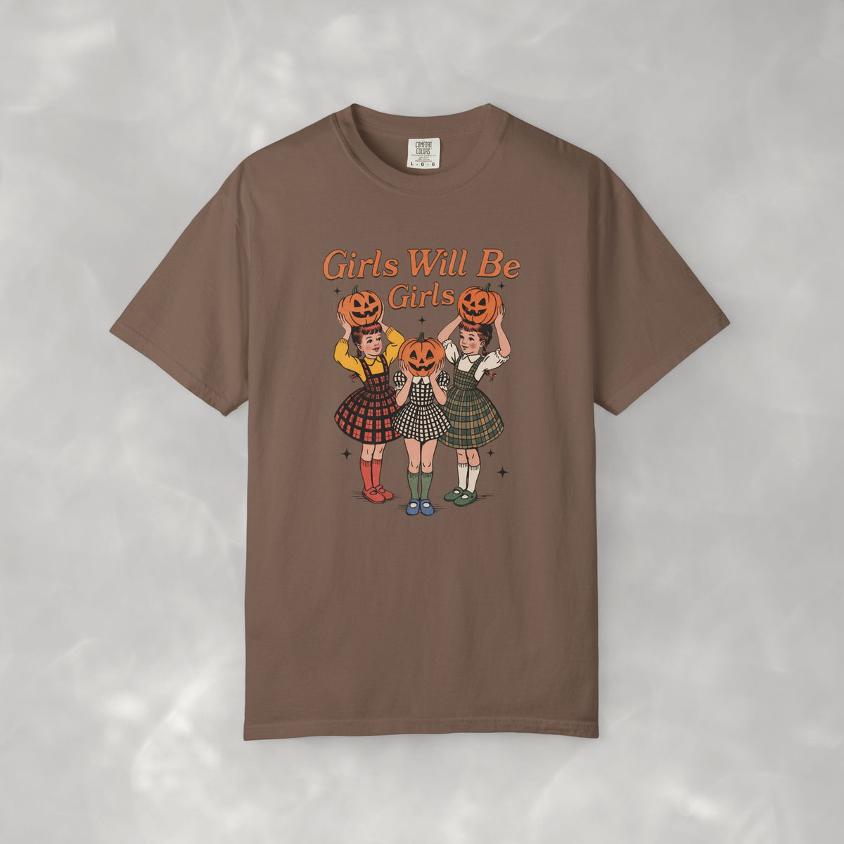Girls Will Be Girls, Funny Retro Vintage Halloween Comfort Colors Tee