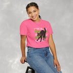Spooky, Cute Black Cat, Halloween Comfort Colors Tee Unisex