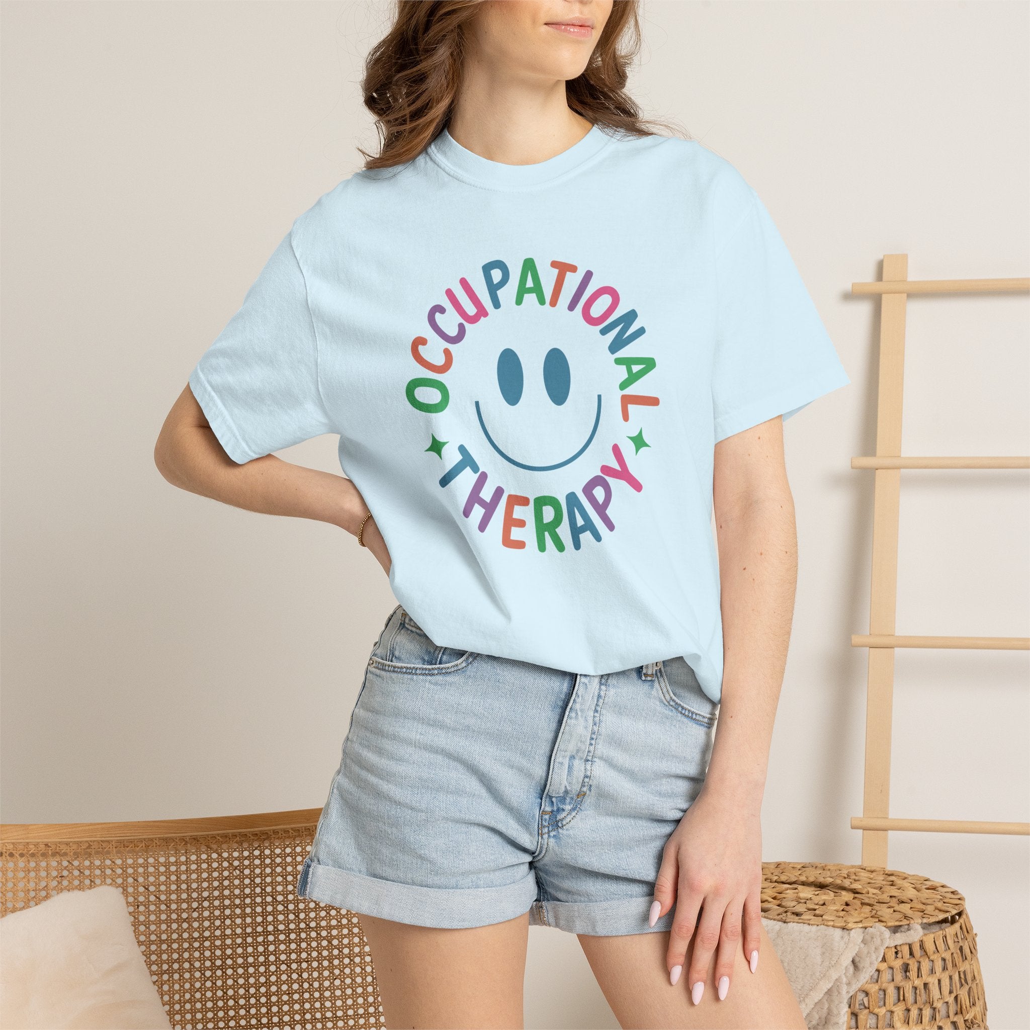Occupational Therapy, Cute Playful Smile, OT, COTA Comfort Colors Tee