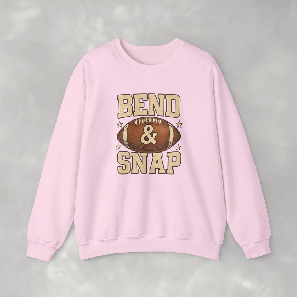 Funny Bend and Snap Football Gildan Heavy Blend Crewneck Sweatshirt for Women