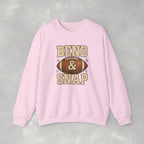 Funny Bend and Snap Football Gildan Heavy Blend Crewneck Sweatshirt for Women