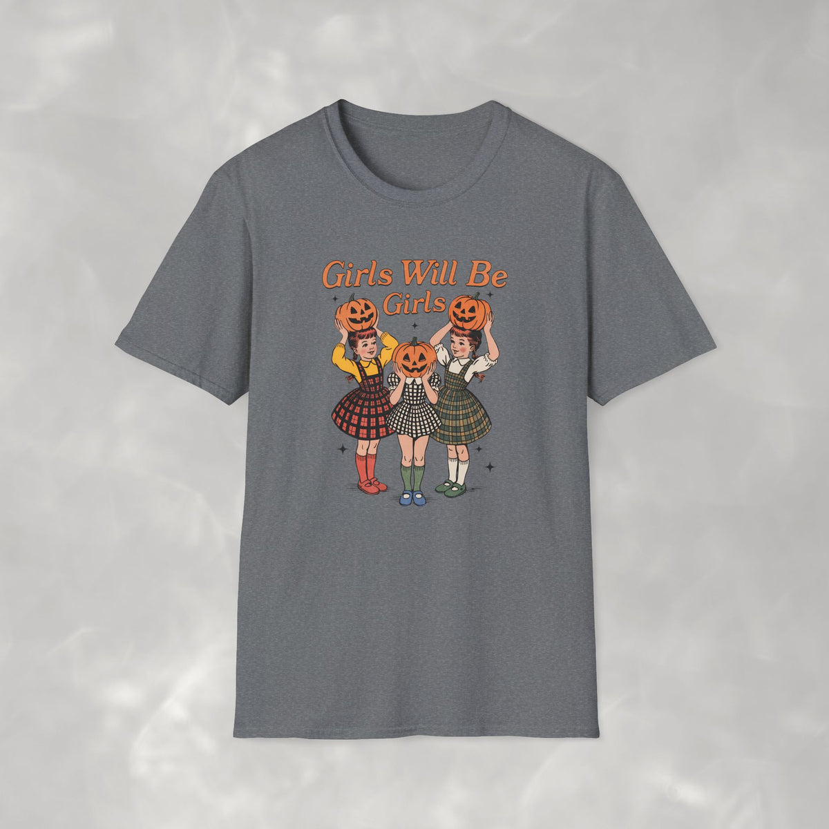 Girls Will Be Girls, Funny Vintage Retro Halloween Gildan Unisex Softstyle T-Shirt