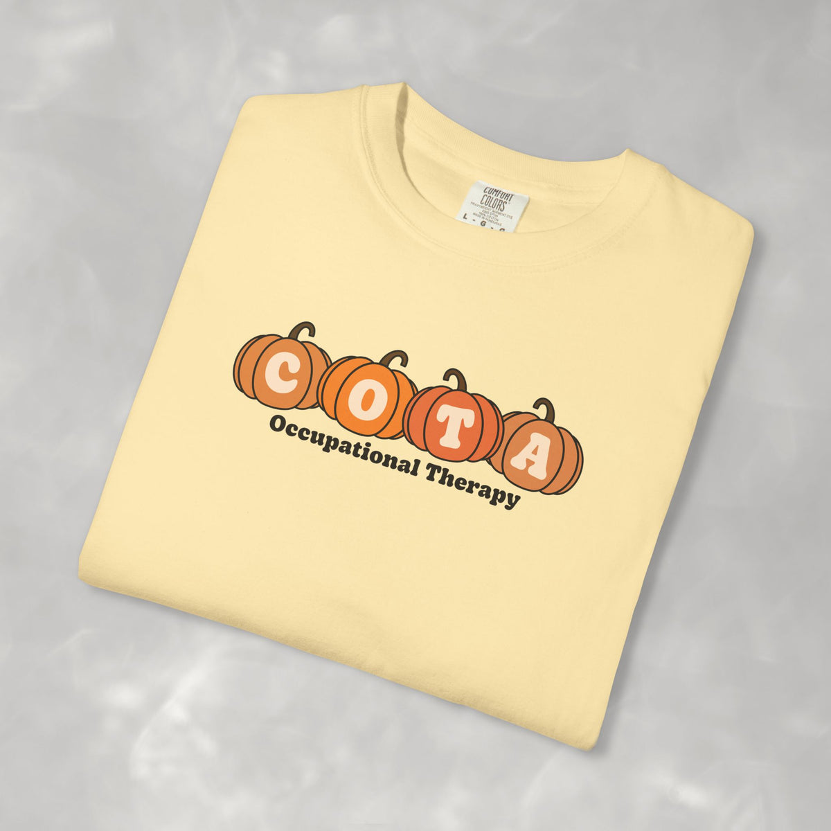 COTA Fall Pumpkins Comfort Colors Garment-Dyed T-shirt for Occupational Therapy Assistants