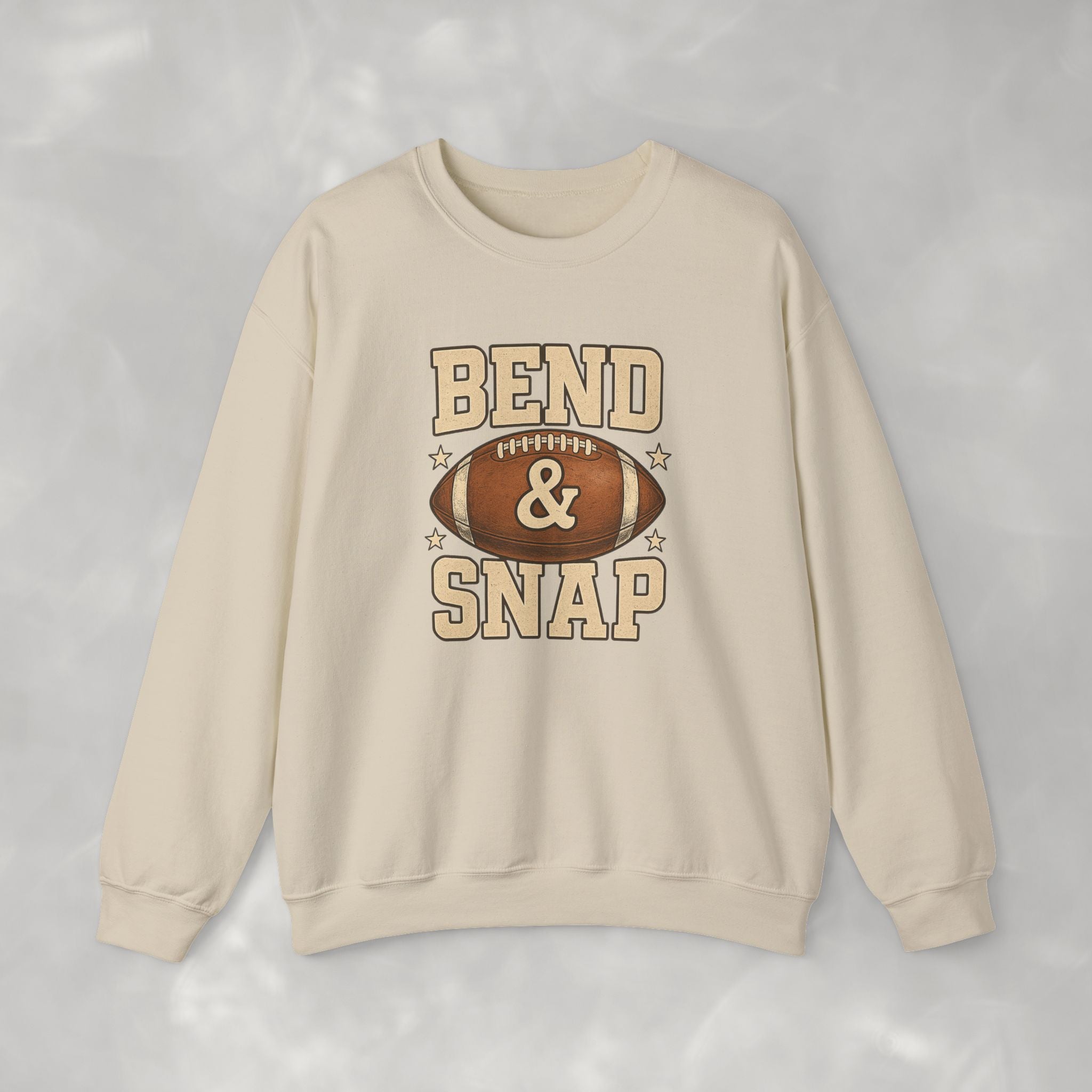 Funny Bend and Snap Football Gildan Heavy Blend Crewneck Sweatshirt for Women
