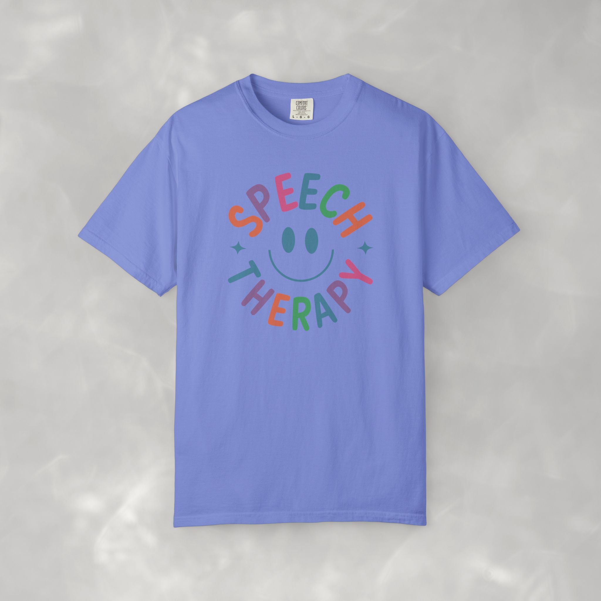 Speech Therapy, Cute Playful Smile, SLP, SLPA Comfort Colors Tee