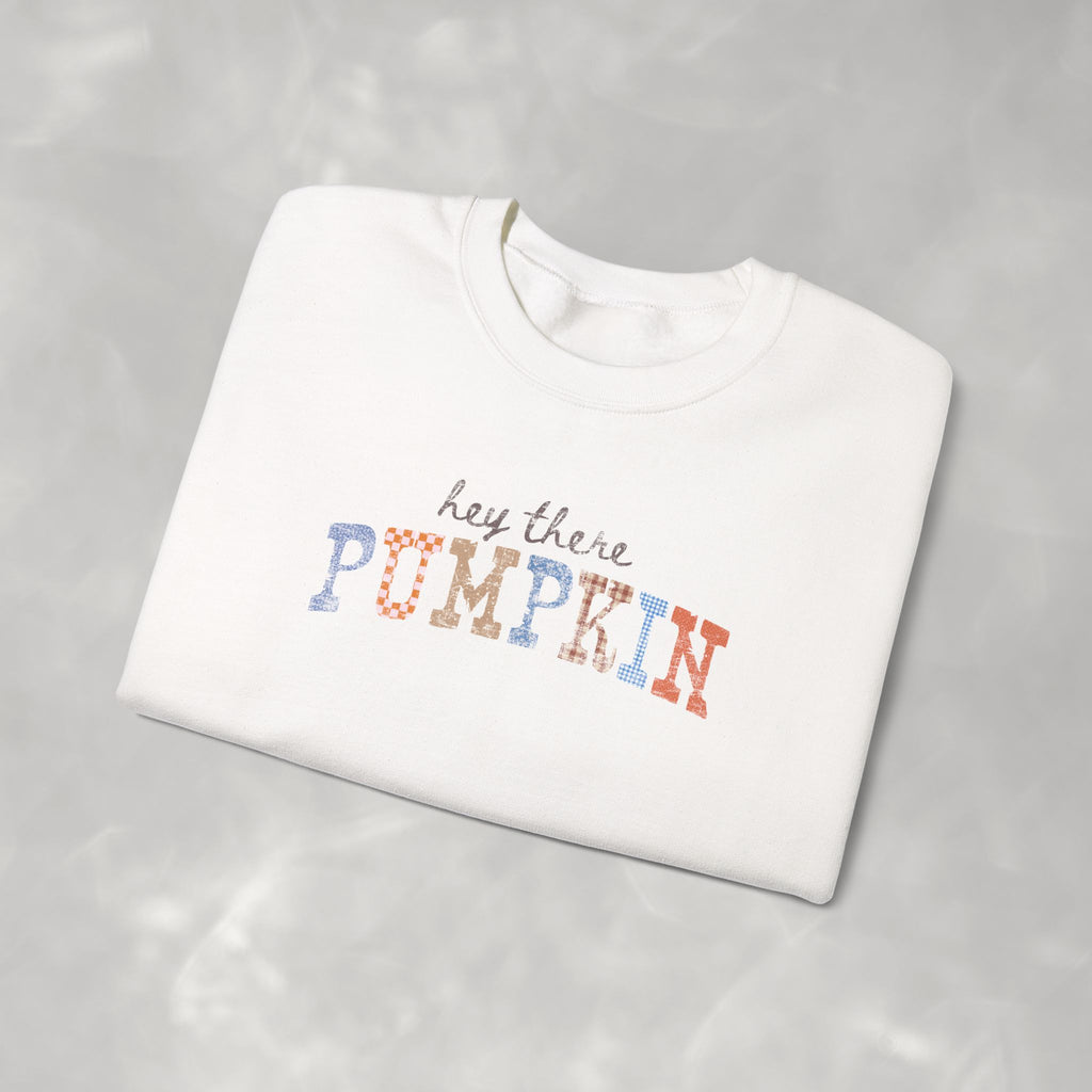 Hey There Pumpkin Cute Fall Gildan Unisex Heavy Blend™ Crewneck Sweatshirt for Autumn, Thanksgiving