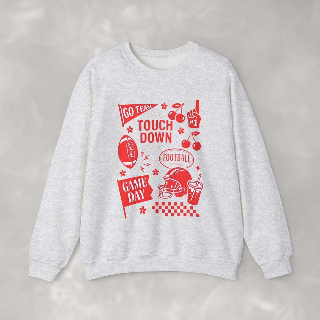 Football Season, Touchdown, Gameday, Cute Gildan Unisex Heavy Blend™ Crewneck Sweatshirt