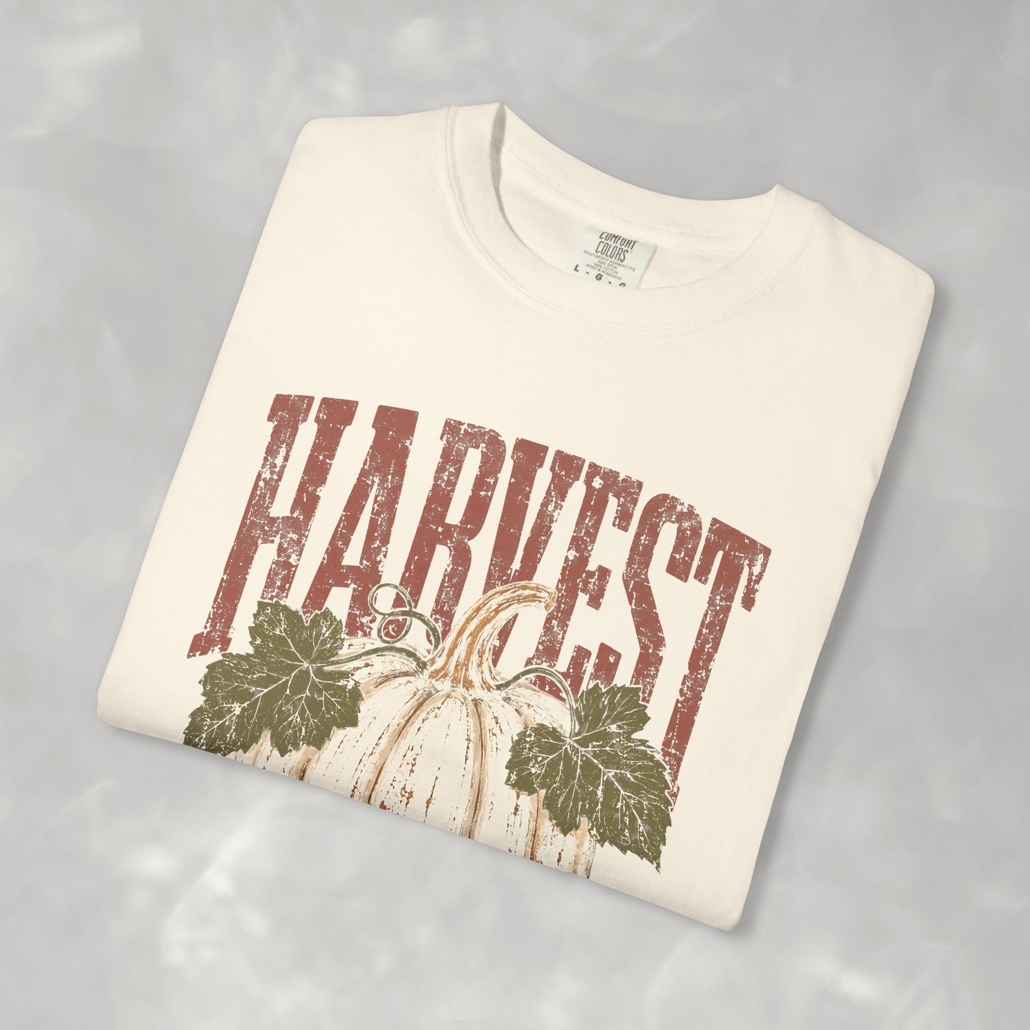 Autumn Harvest, White Pumpkin Retro Comfort Colors Tee
