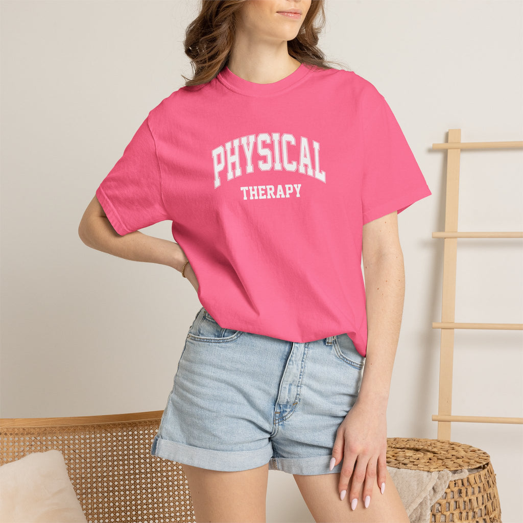 Physical Therapy, Therapist Classic Varsity Style Comfort Colors Tee