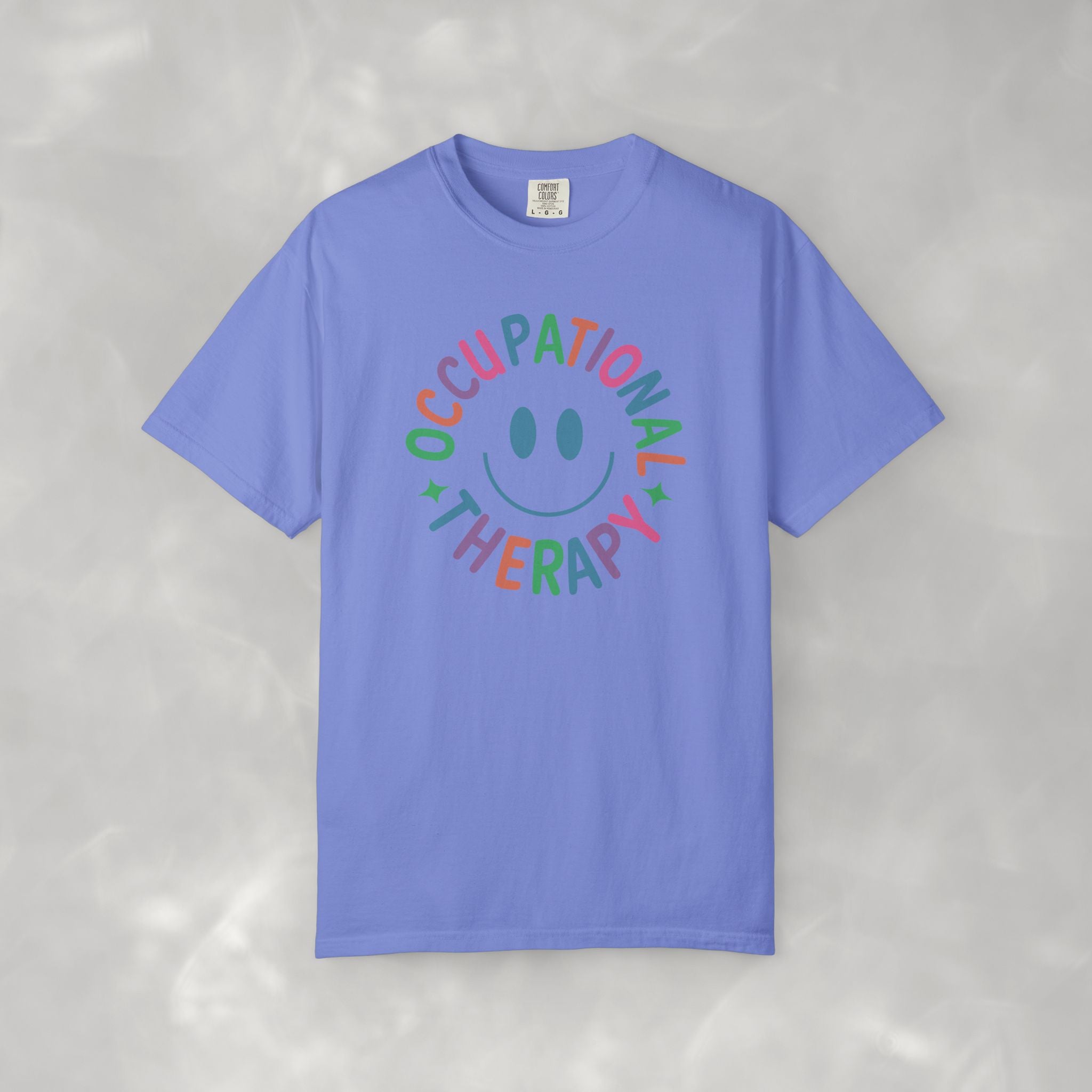 Occupational Therapy, Cute Playful Smile, OT, COTA Comfort Colors Tee