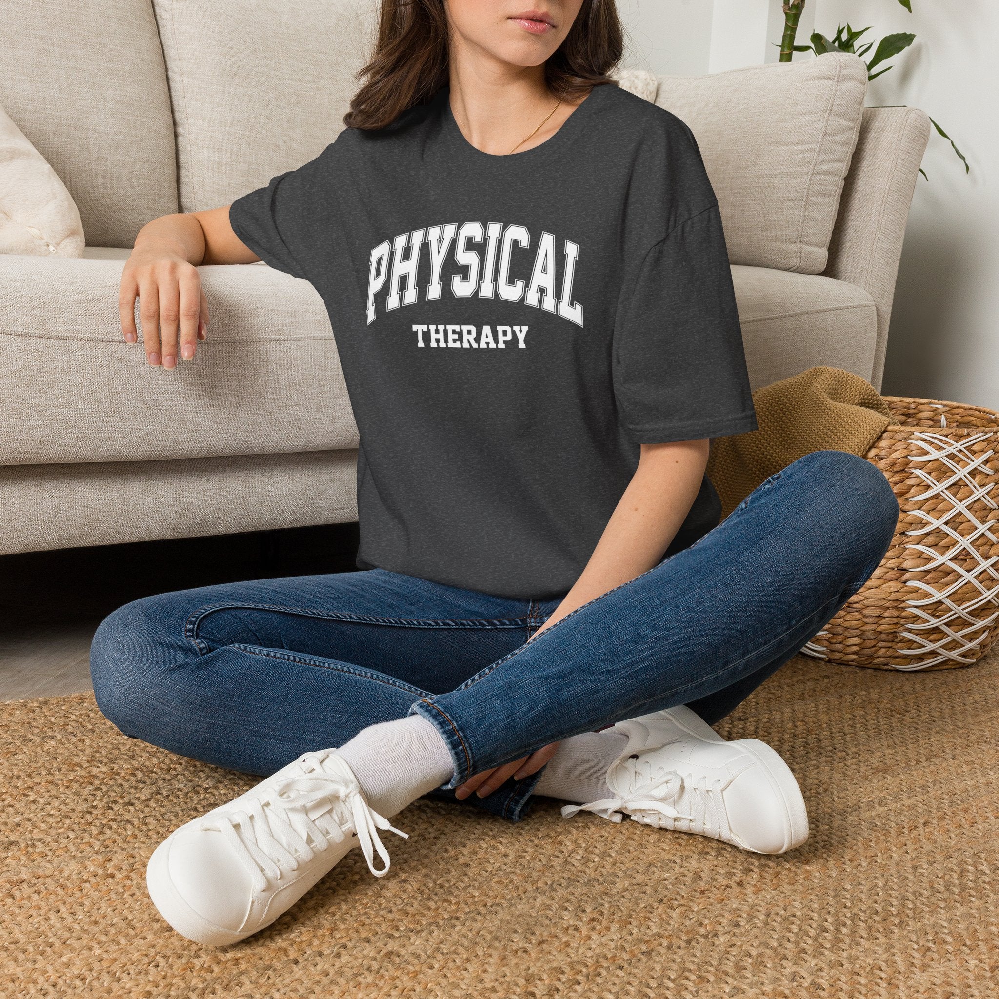 Physical Therapy, Therapist Varsity Style Gildan Unisex Softstyle T-Shirt