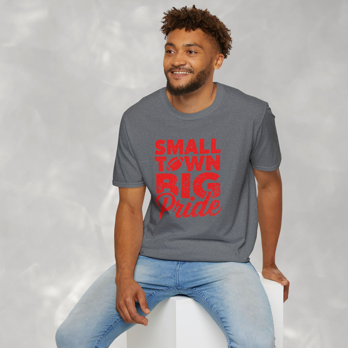 Small Town Big Pride, Football, School Spirit Gildan Unisex Softstyle T-Shirt