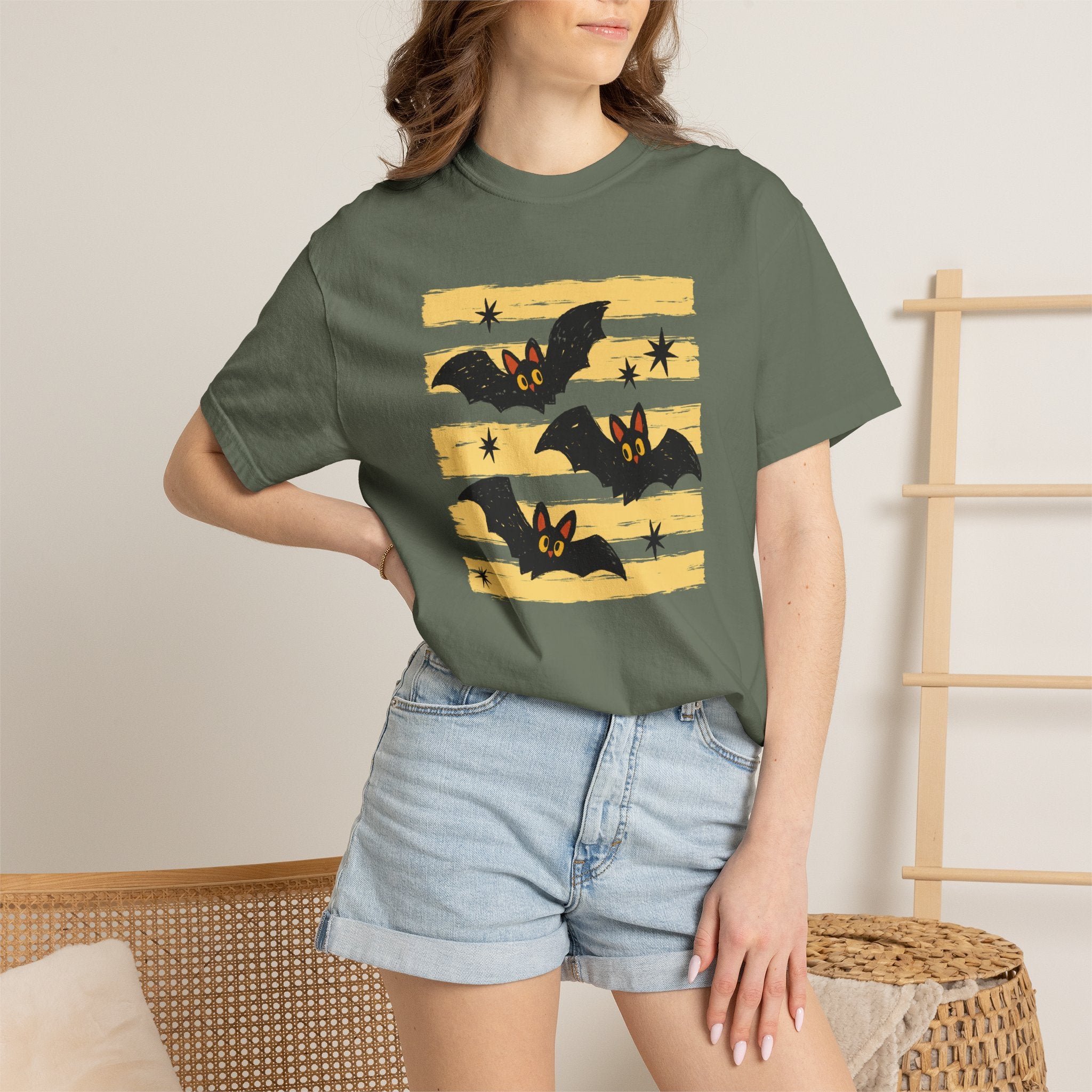 Cute Halloween Bats, Unisex Comfort Colors Tee