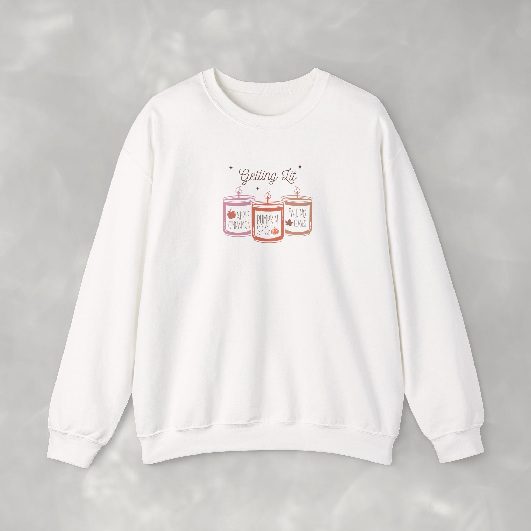 Getting Lit Funny Fall Candle Gildan Unisex Heavy Blend™ Crewneck Sweatshirt