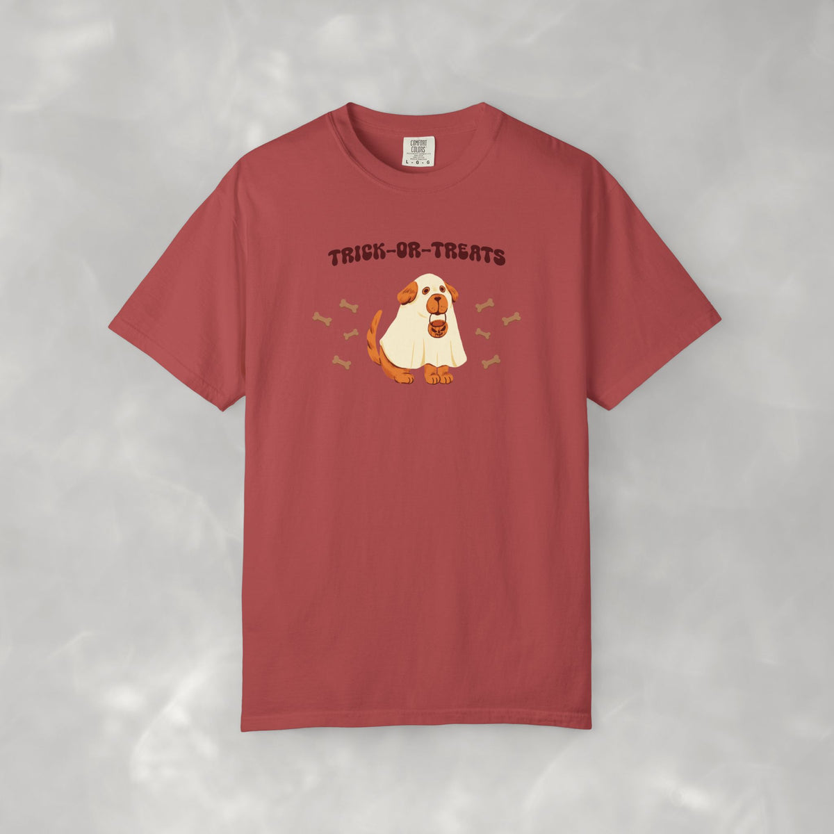 Trick-or-Treats Cute Funny Halloween Dog Lover Unisex Garment-Dyed T-shirt