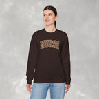 Leopard Print Varsity Nurse Gildan Unisex Heavy Blend™ Crewneck Sweatshirt