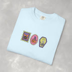 Cute Halloween Spooky Stamps with Cat, Jack-O-Lanter, Skeleton, Comfort Colors Tee