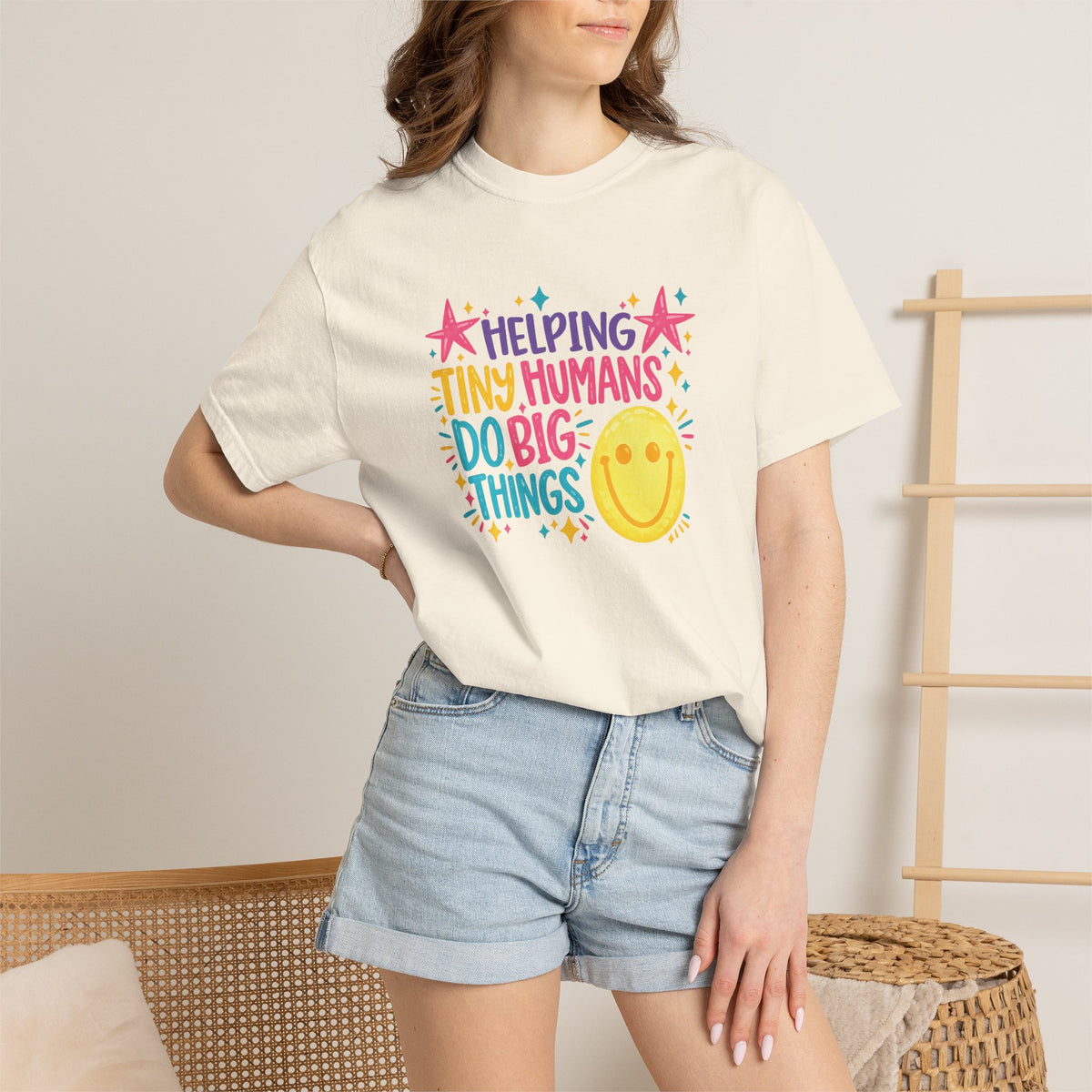 Helping Tiny Humans Do Big Things, Cute Comfort Colors Tee