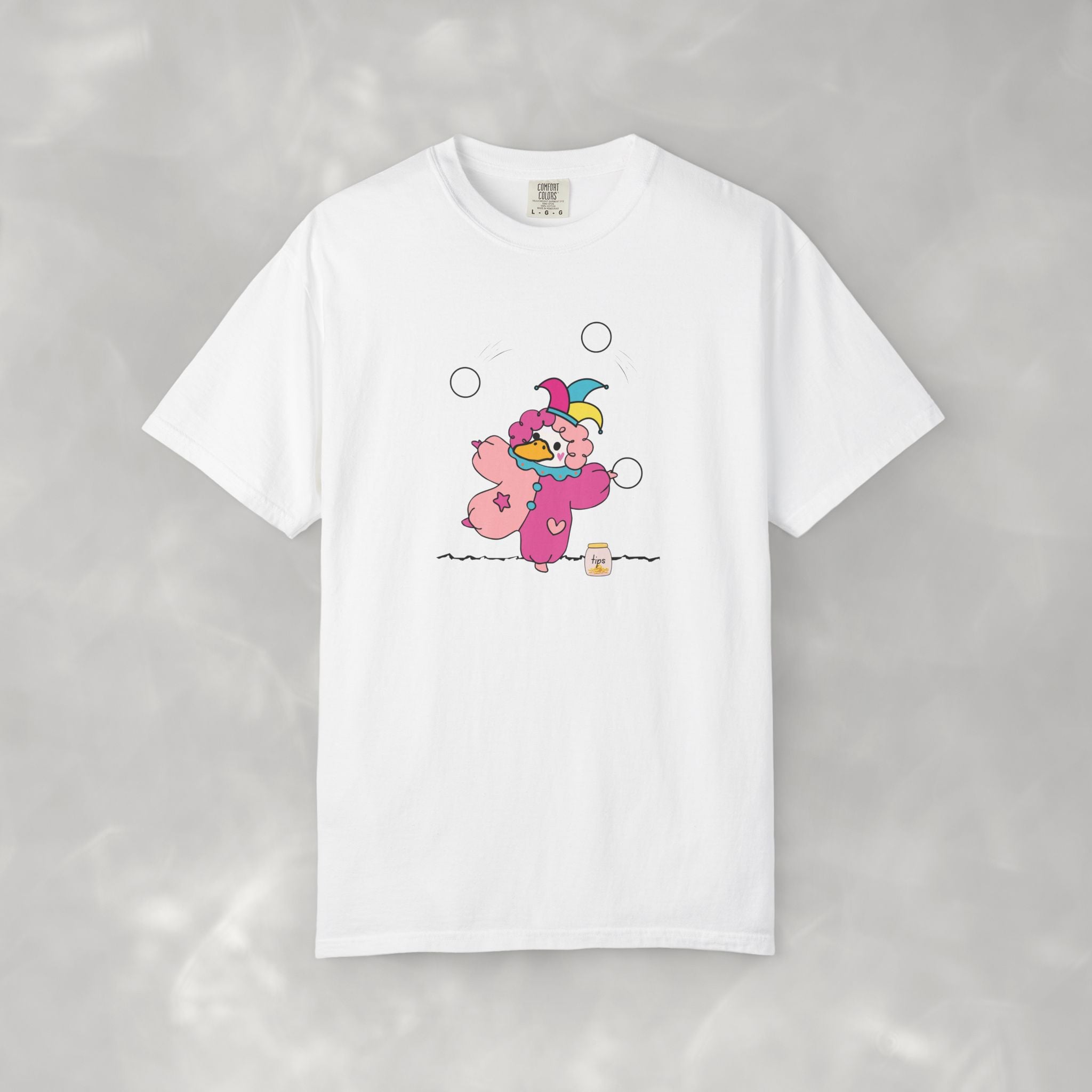 Juggling Goose, Questionable Concepts Comfort Colors Tee