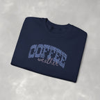 Coffee Weather Distressed Trendy Gildan Unisex Heavy Blend™ Crewneck Sweatshirt for Autumn, Fall