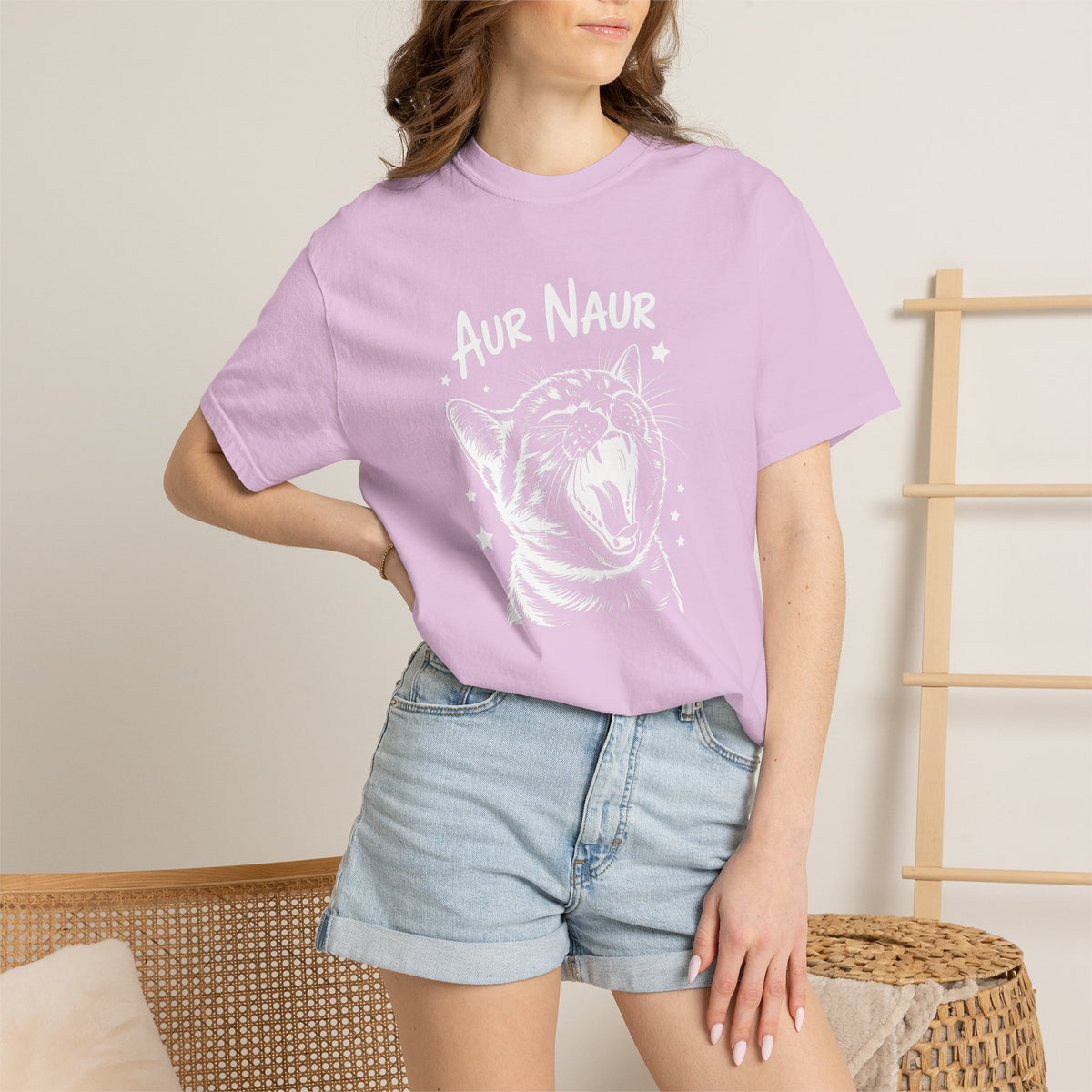 Aur Naur (Oh No) Funny Cat Lover Unisex Comfort Colors Tee