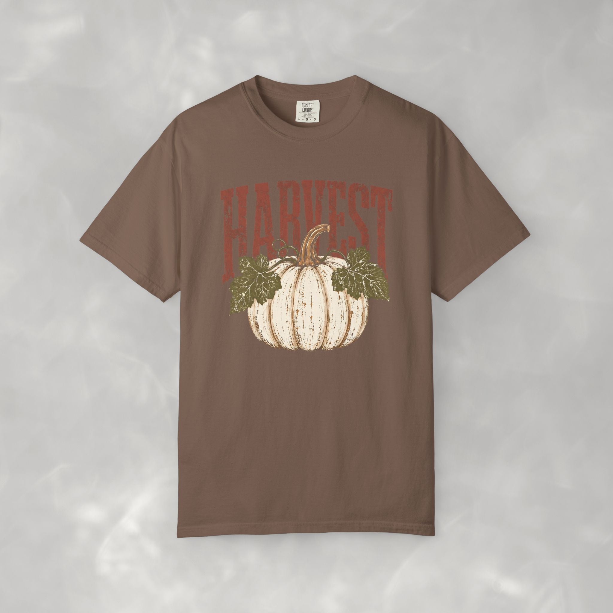Autumn Harvest, White Pumpkin Retro Comfort Colors Tee