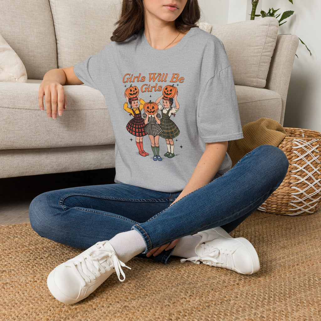 Girls Will Be Girls, Funny Vintage Retro Halloween Gildan Unisex Softstyle T-Shirt