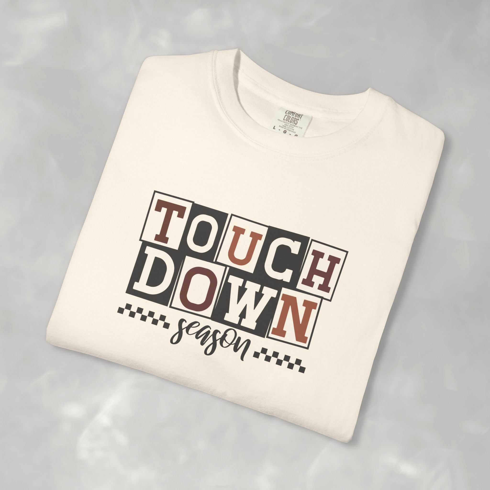 Touchdown Season, Preppy Football Comfort Colors Tee