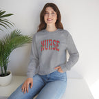 Christmas Lights Nurse Stethoscope Gildan Unisex Heavy Blend™ Crewneck Sweatshirt for RN, LPN, GN, Student Nurse