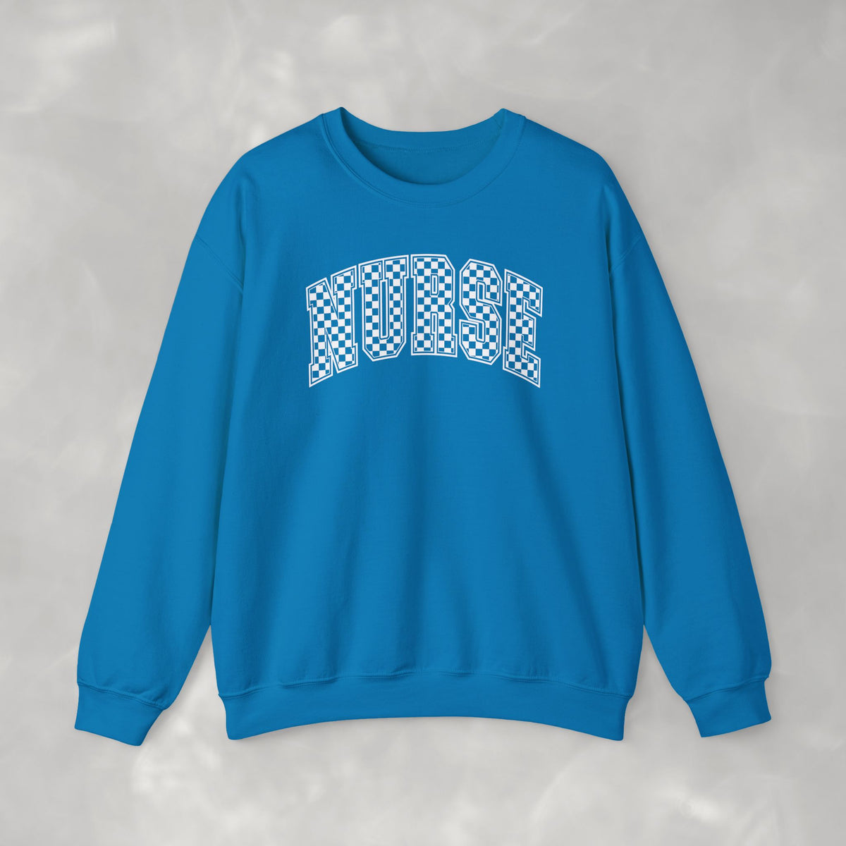 Nurse Checkered Gildan Unisex Heavy Blend™ Crewneck Sweatshirt for RN, LPN, GN, Nursing Students