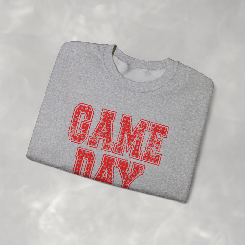 Cute Game Day, Preppy Polka Dot Gildan Unisex Heavy Blend™ Crewneck Sweatshirt