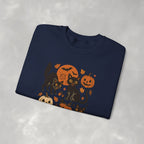 Spooky Black Cats and Jack-O-Lanterns, Gildan Unisex Heavy Blend™ Crewneck Sweatshirt