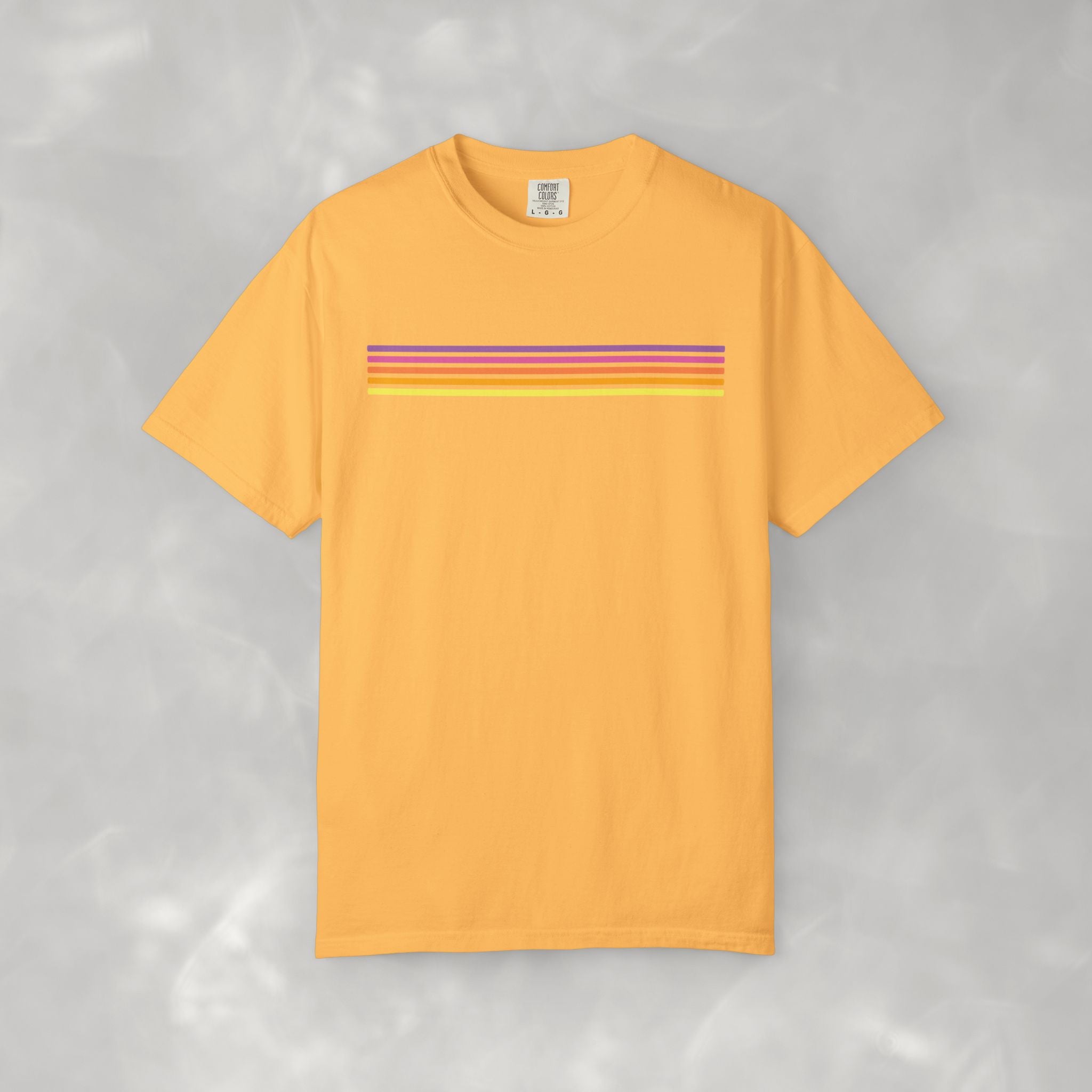 Retro Stripes Unisex CC Tee, Summer T-shirt for Men and Women